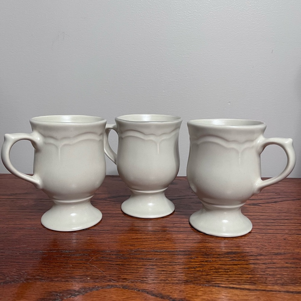 Pfaltzgraff Pedestal Mugs Gazebo Pattern